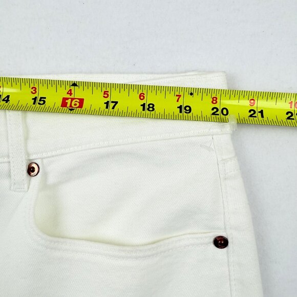 Loft Women's Wide Leg Stretch Modern Fit High Rise White Jeans Size 34/18 NWOT - Picture 8 of 11